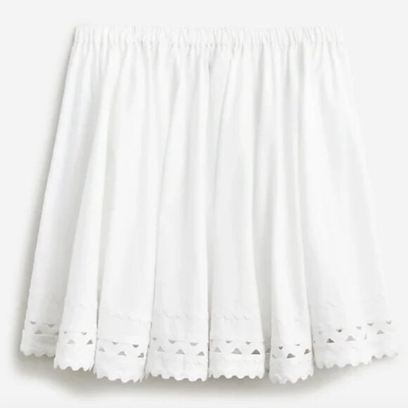 J. Crew Mini skirt with rickrack trim in cotton poplin size L - Picture 1 of 9